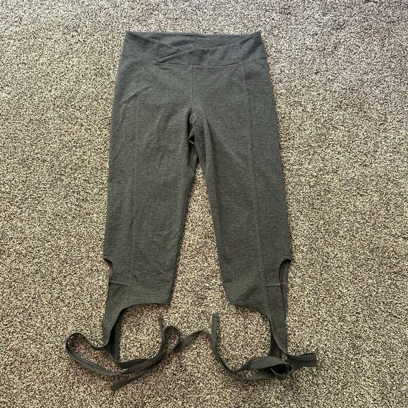 Free People Movement gray tie-ankle leggings size M - Picture 2 of 11